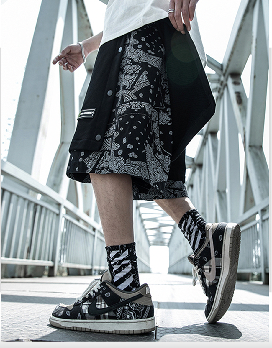 【新品未使用タグ付】yoshiokubo / BANDANA SHORTS Charcoal tiffany bandana shorts \u2013 SAGO STUDIO