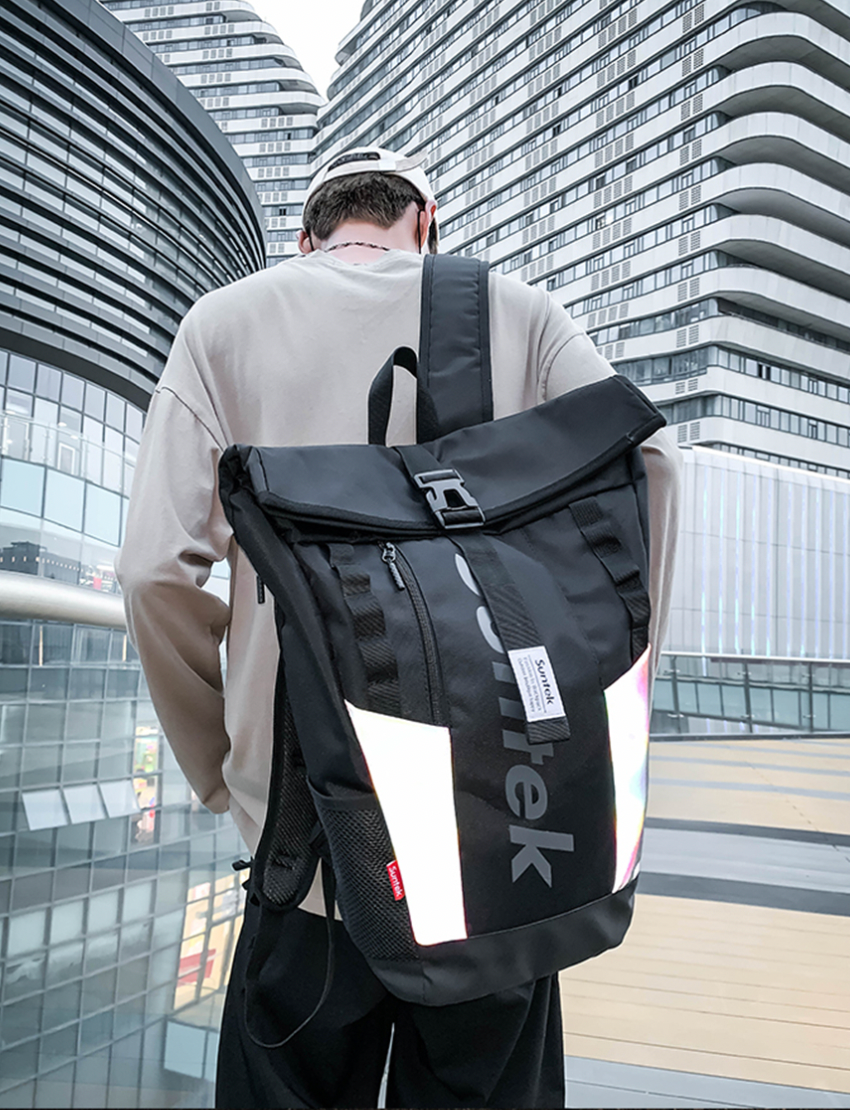Gary Majdell Reflective Backpack - Shiny Multi-Pocket Bag With Shoe/Wet Clothes Compartment