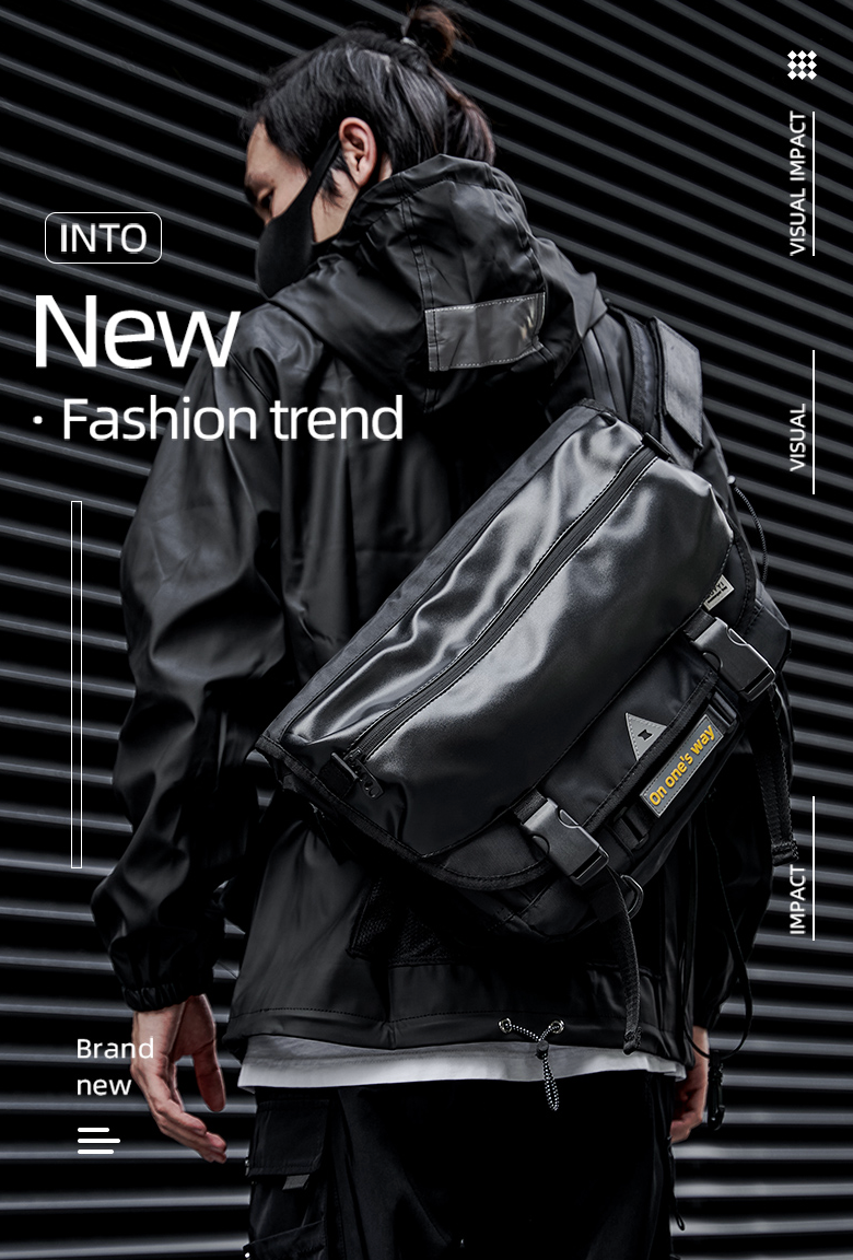 Aesthetic Sling Bag | Cyber Techwear Black