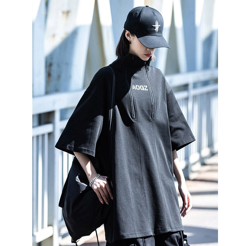 Oversized T-Shirt With Turtleneck OFF-WRLD TECHWEAR