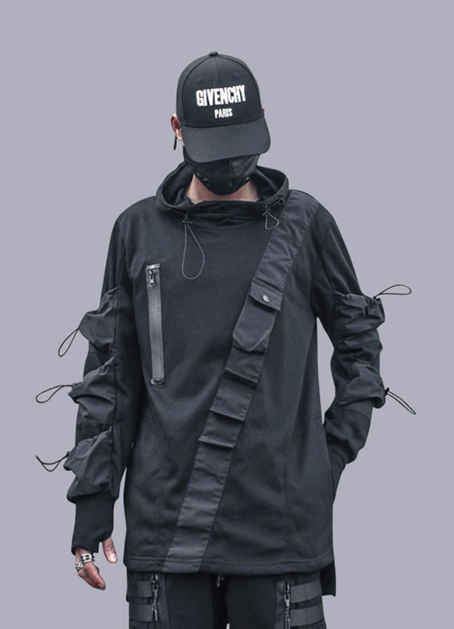Black Tactical Hoodie OFFWRLD TECHWEAR