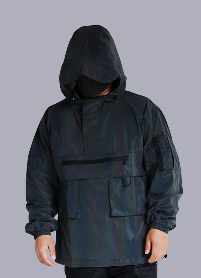 OFF-WRLD Techwear Men's Reflective Windbreaker Jacket