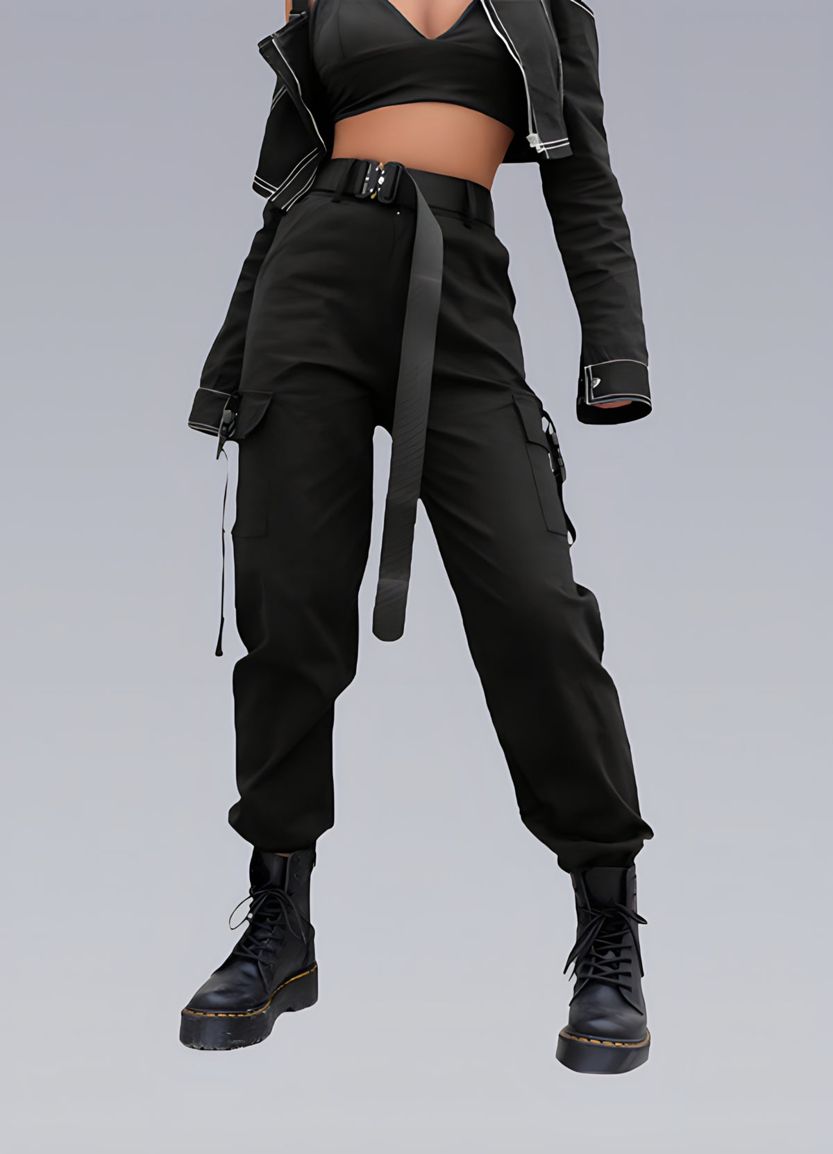 Women's Black Tactical Pants OFFWRLD TECHWEAR