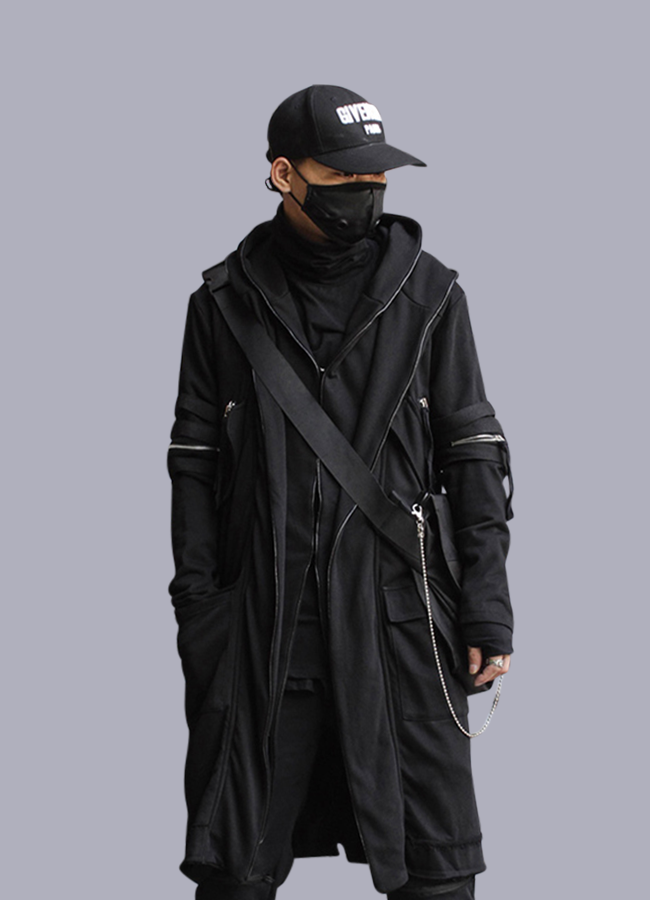 Techwear long coat sales