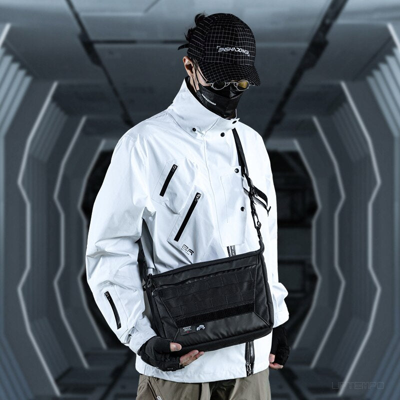 Cyber Techwear Shoulder Crossbody Bag