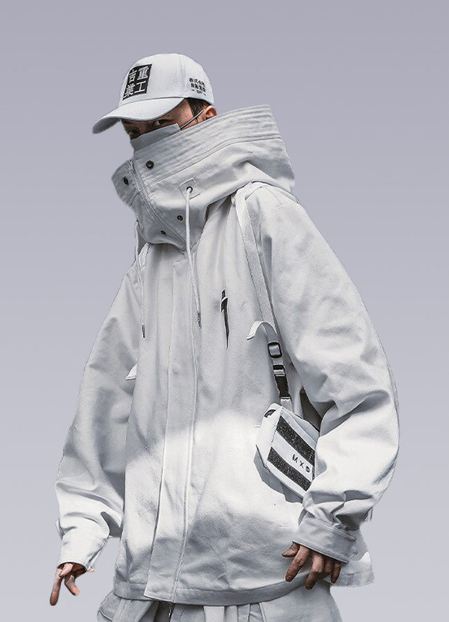 Waxed Tech Hooded Anorak Jacket