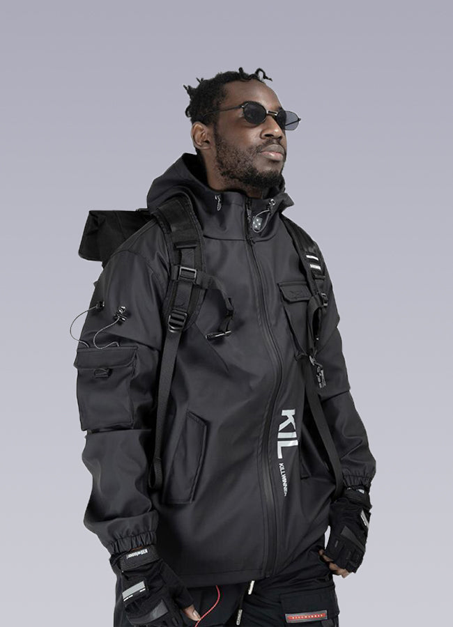 OFF-WRLD Techwear Men's Reflective Windbreaker Jacket