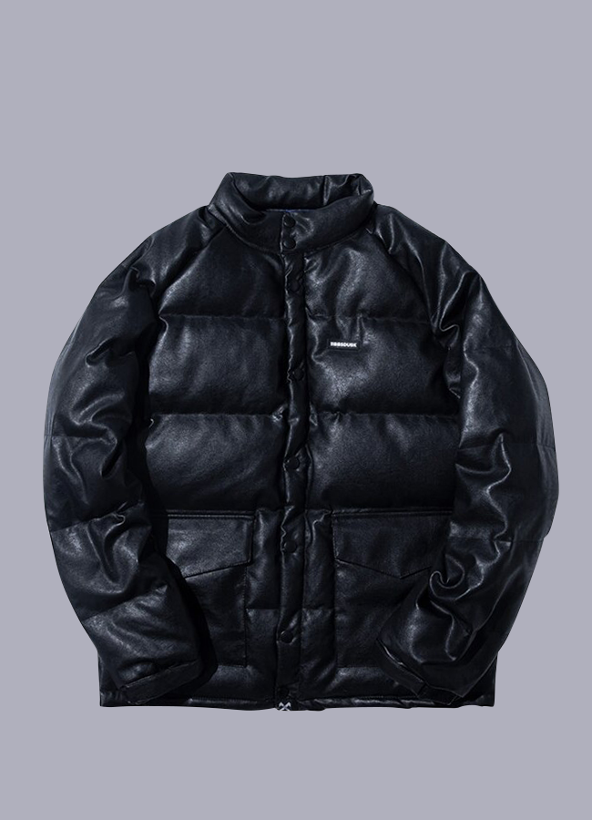 Bape leather down best sale jacket