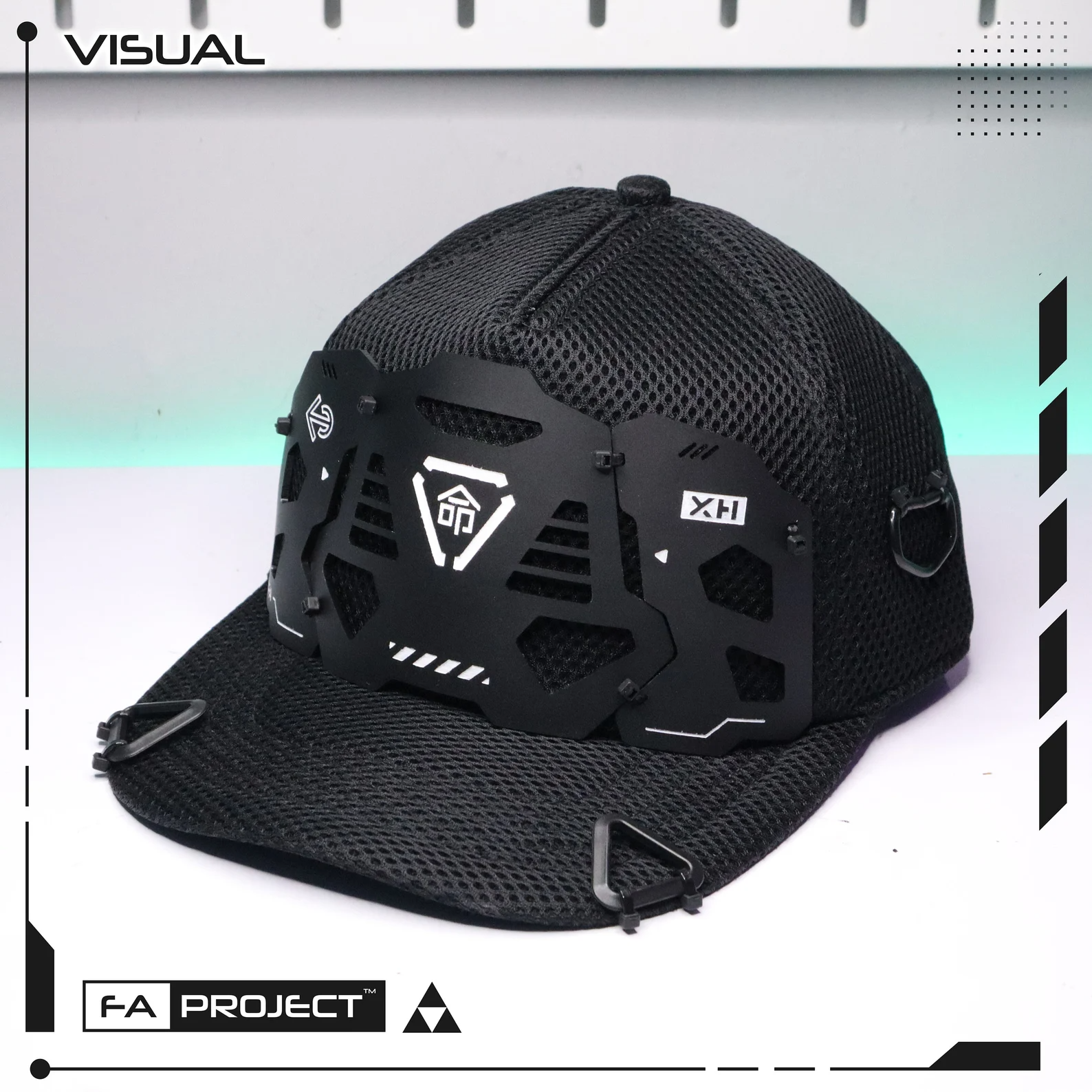 black tactical techwear cap