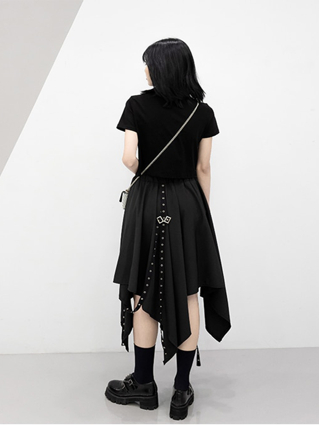 black punk skirt