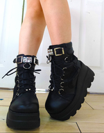 black punk combat boots - Vignette | OFF-WRLD