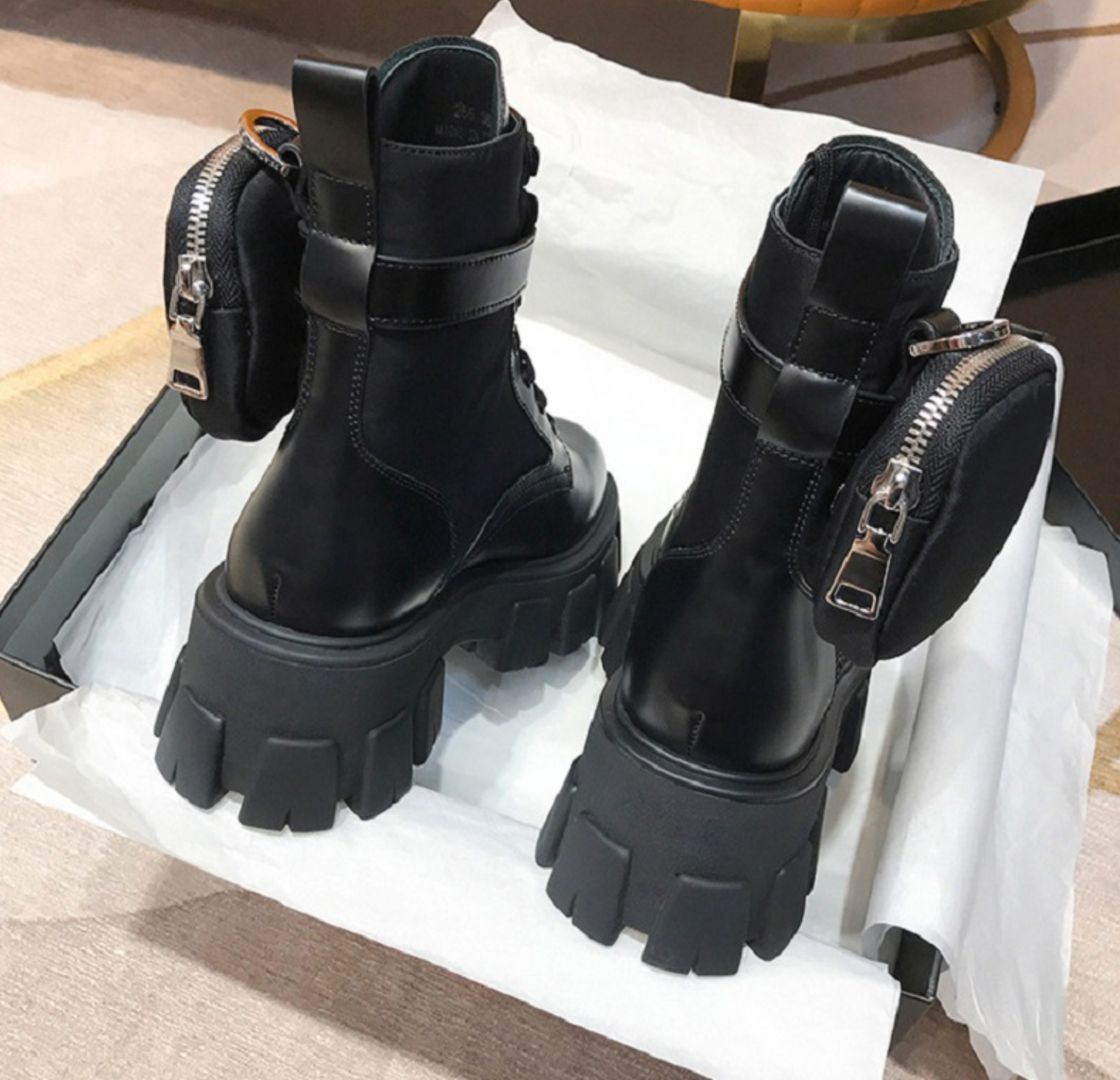 Pocket discount combat boots