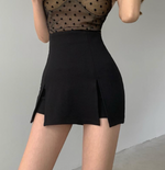 black streetwear mini skirt - Vignette | OFF-WRLD