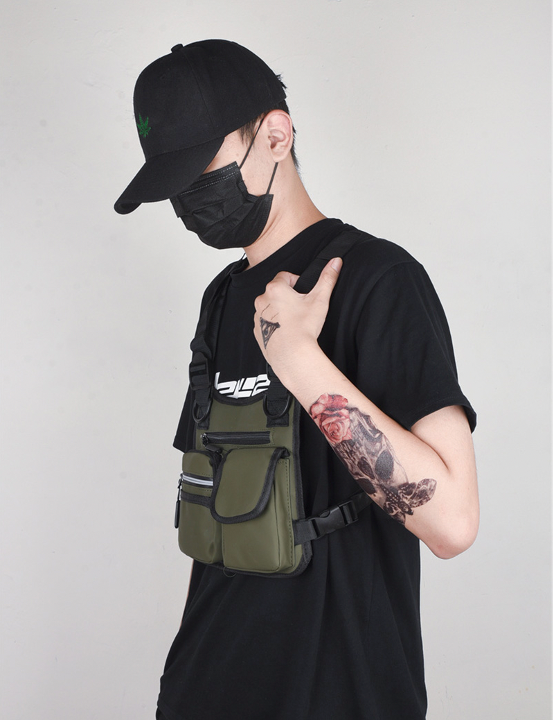 Men's Small Chest Bag | OFF-WRLD Techwear Green