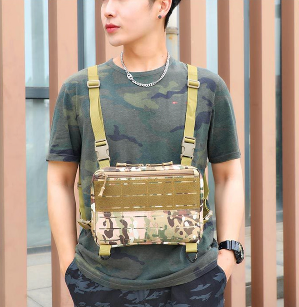 TOPTACPRO Tatcical Chest Rig Bag Chest Recon Bag MOLLE Front Shoulder Strap  Pack | eBay