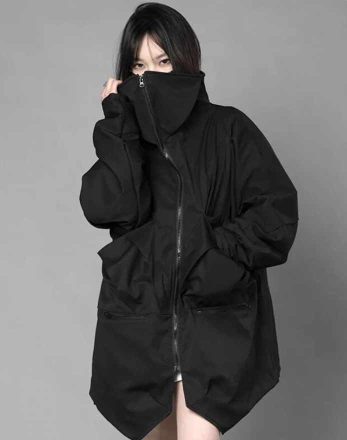 High collar windbreaker hotsell