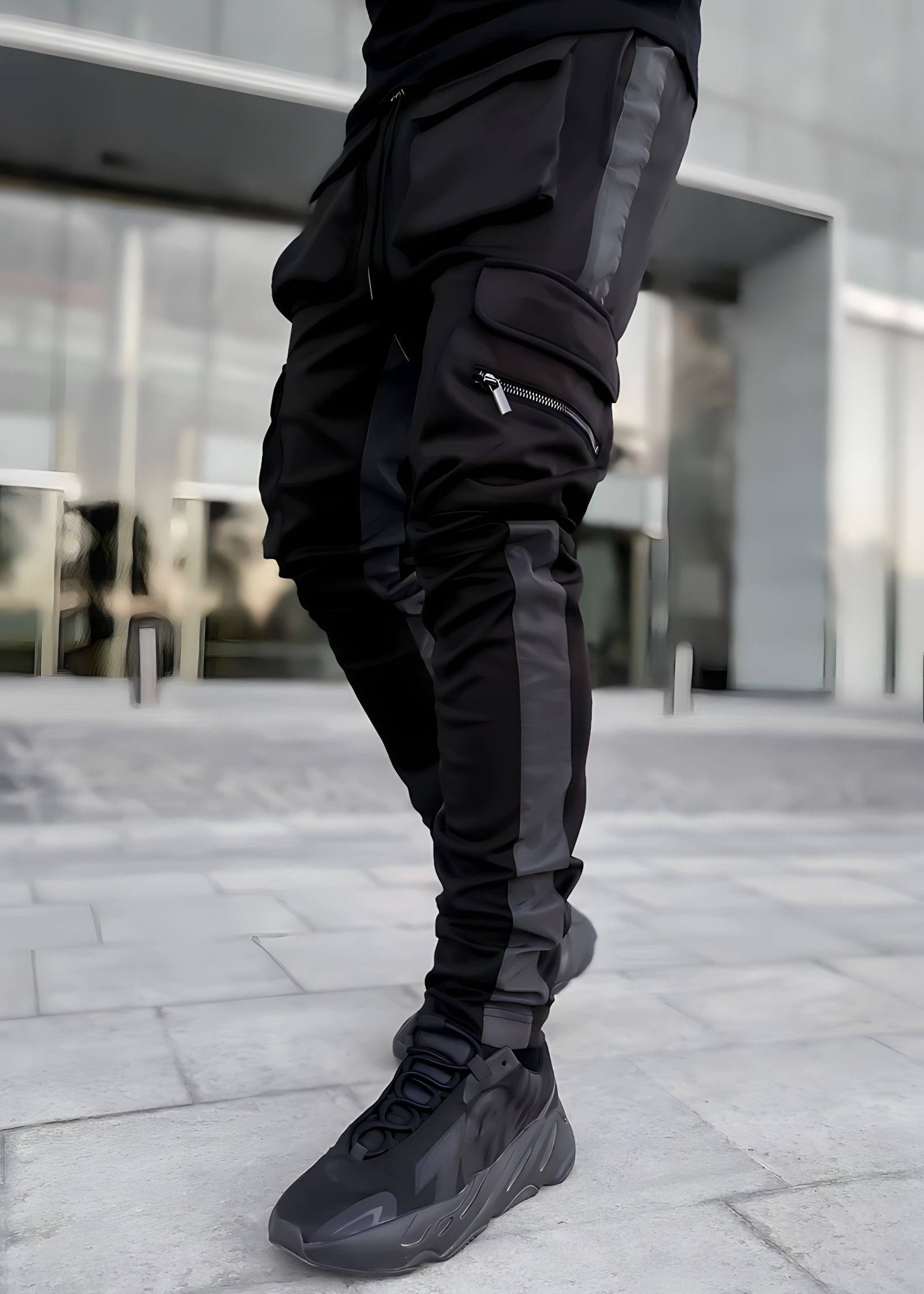 Reflective Cargo Pants | OFF-WRLD Techwear L / Black