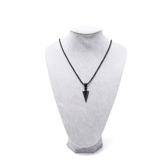 black arrowhead necklace