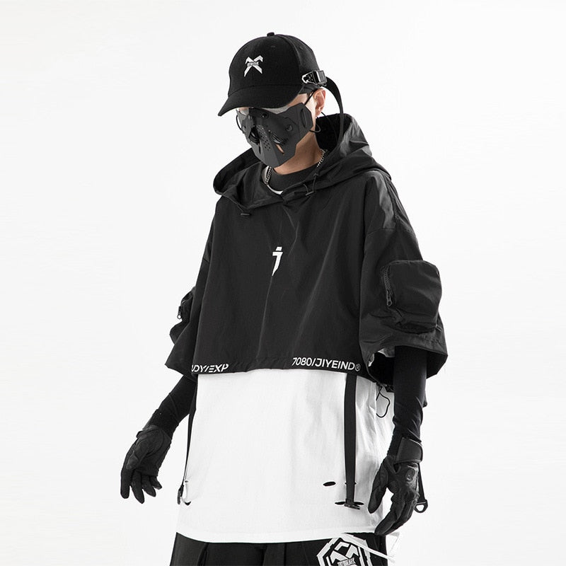 OFF-WRLD Techwear Men's Reflective Windbreaker Jacket