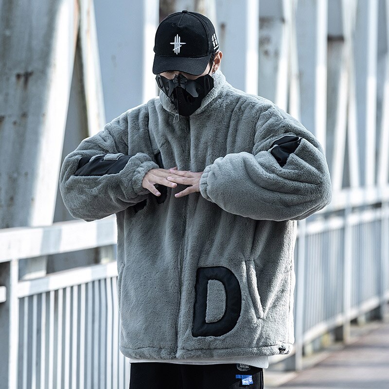 Men's Streetwear Fleece Jacket | OFF-WRLD Techwear XL