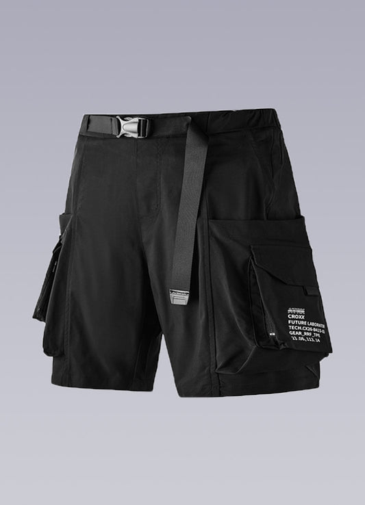 black cargo shorts