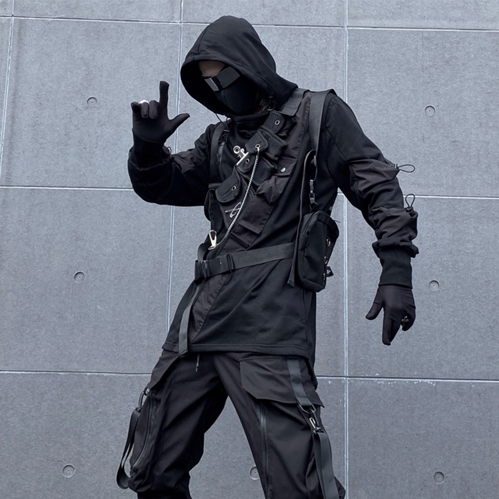 Black Tactical Hoodie | OFF-WRLD TECHWEAR