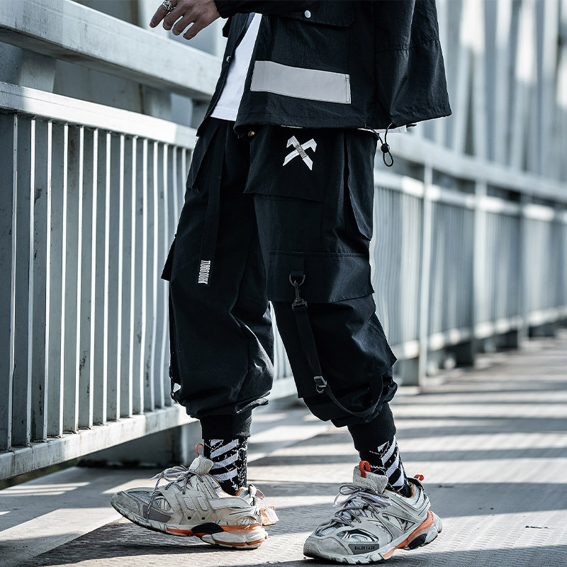 black techwear pants