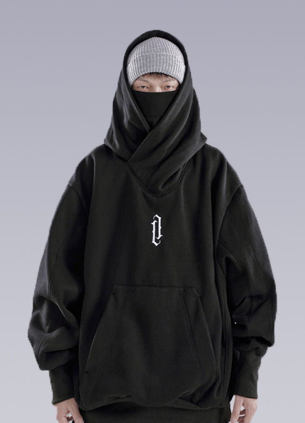 High collar hoodie