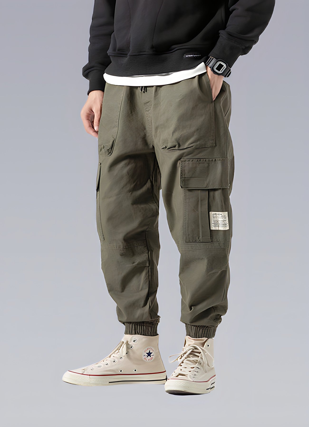 Streetwear Khaki Cargo Pants Men Streetwear Cargo Pants Mens 2025