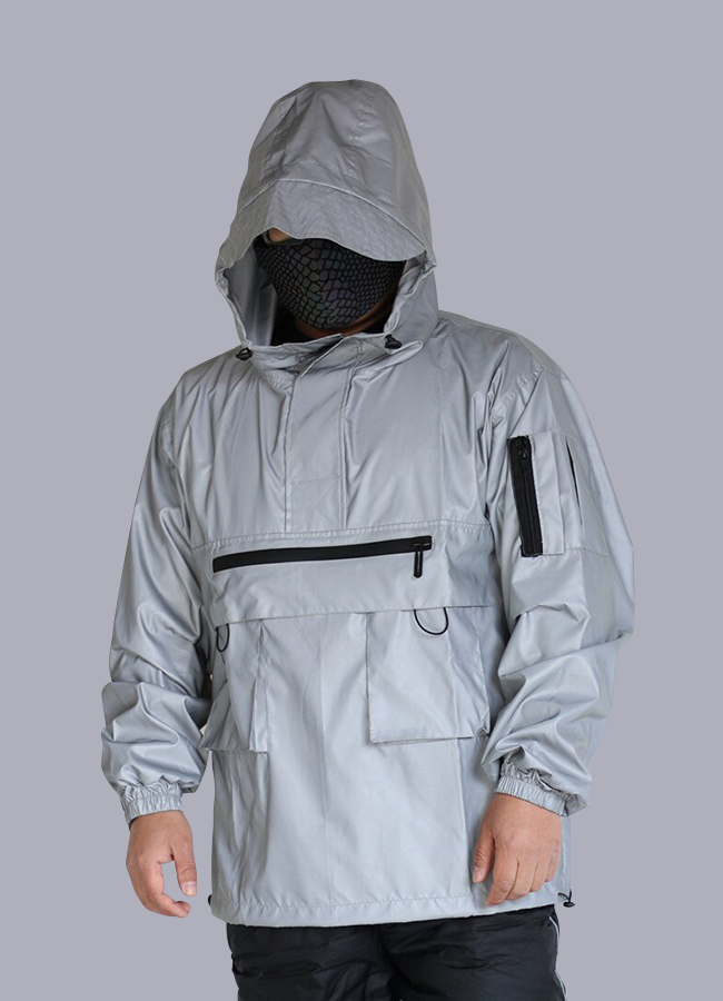 OFF-WRLD Techwear Men's Reflective Windbreaker Jacket