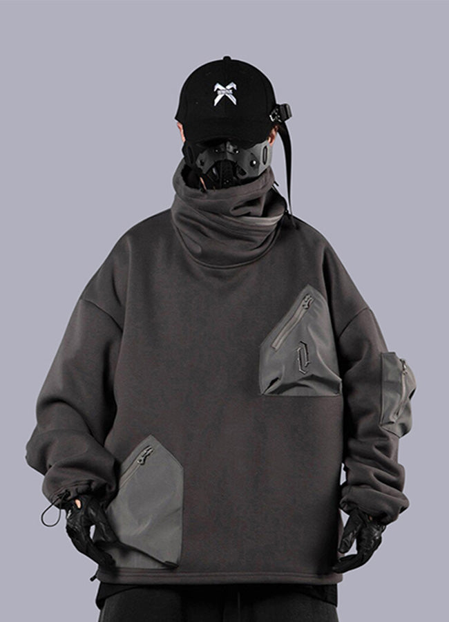 Fake Two Piece Crewneck Tactical Sweatshirt