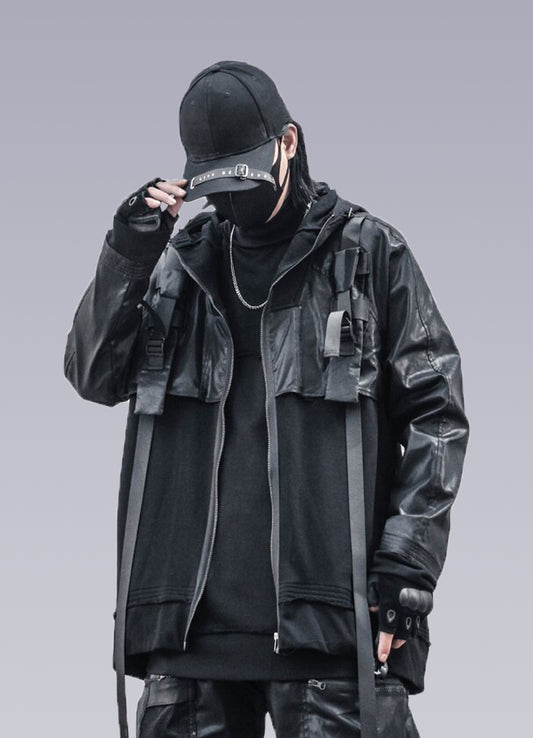 techwear leather jacket