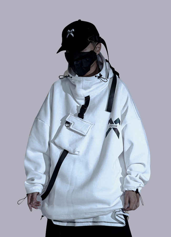 White Techwear Hoodie | OFF-WRLD TECHWEAR