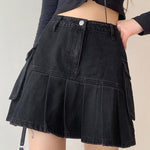black cargo skirt mini - Vignette | OFF-WRLD