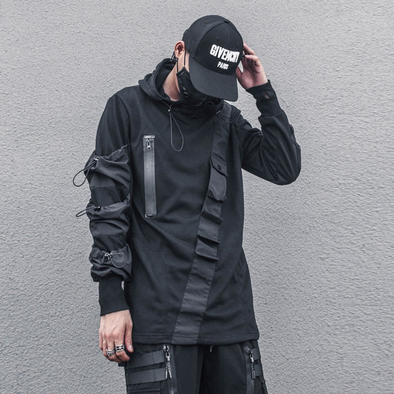 black tactical hoodie