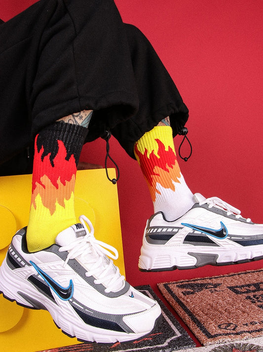 socks with flames