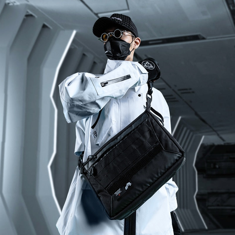 Cyber Techwear Shoulder Crossbody Bag