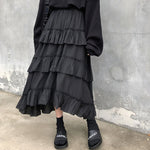 black long ruffle skirt - Vignette | OFF-WRLD