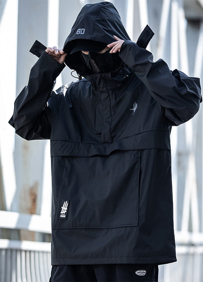 Black Techwear Windbreaker | OFF-WRLD TECHWEAR Black Techwear Windbreaker | OFF-WRLD TECHWEAR