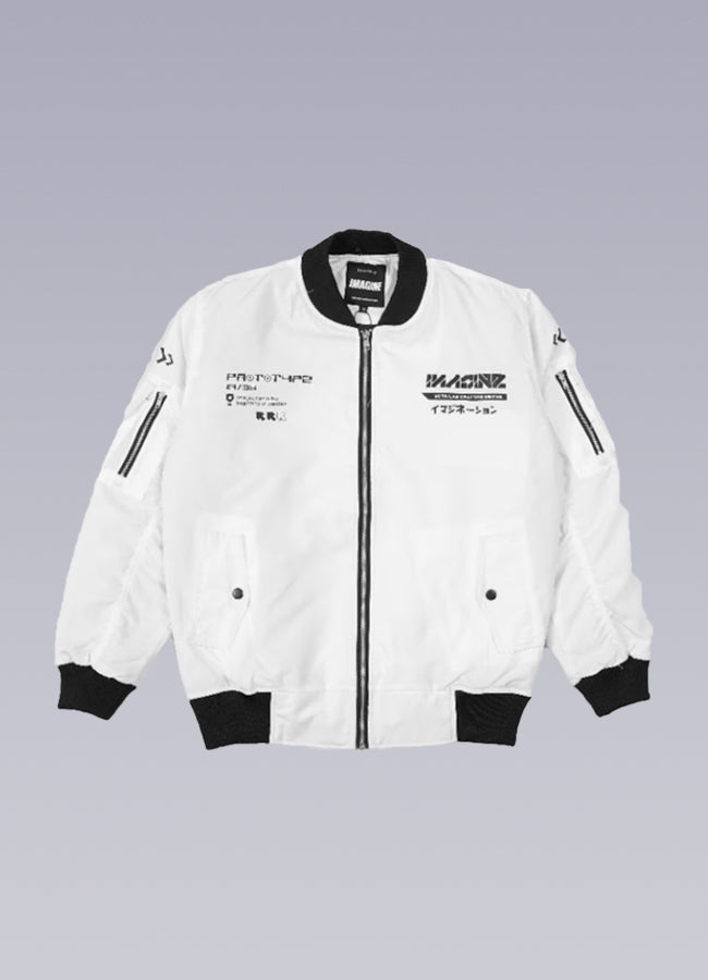 White The Land Bomber Jacket