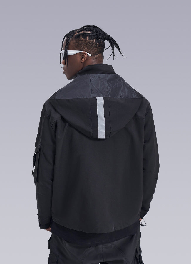 black techwear jacket